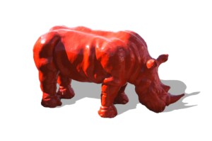 Neushoorn in polyester | Polyester neushoorn | Polyester in tuinsector